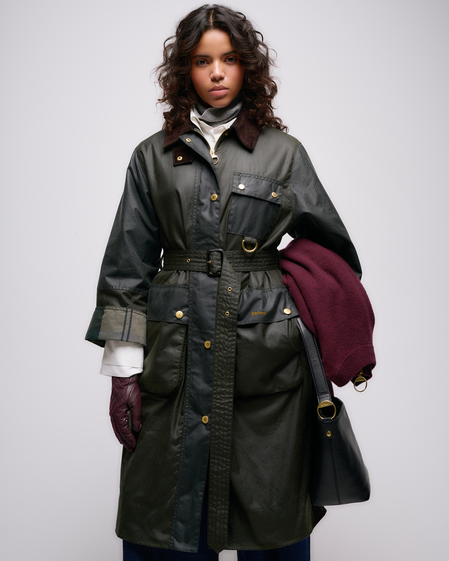 Milda Waxed Trench Coat
